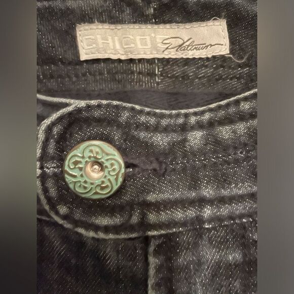 NEW CHICO’S | Platinum denim jeans modern 1 short - Picture 4 of 8